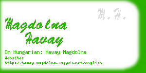 magdolna havay business card